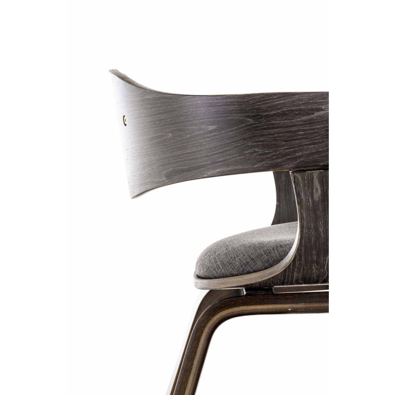 Chaise visiteur Kingston tissu gris/gris clair