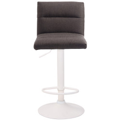 Tabouret de bar Limerick tissu blanc gris foncé