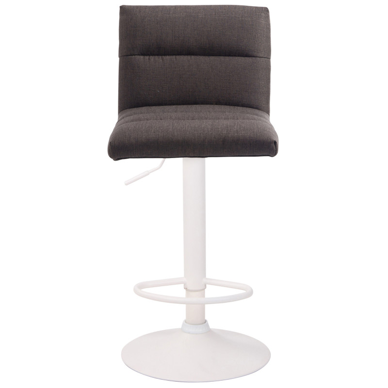 Tabouret de bar Limerick tissu blanc gris foncé