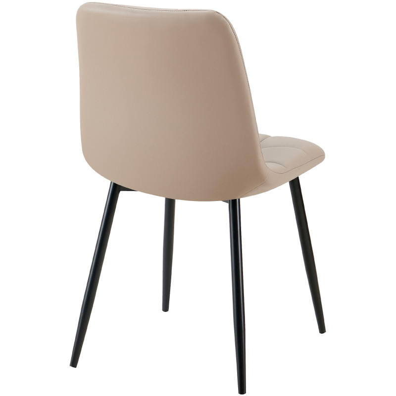 Chaise de salle à manger Antibes en similicuir | taupe
