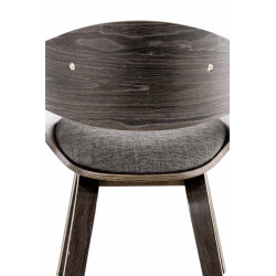 Chaise visiteur Kingston tissu gris/gris clair