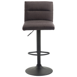 Tabouret de bar Limerick tissu noir gris foncé