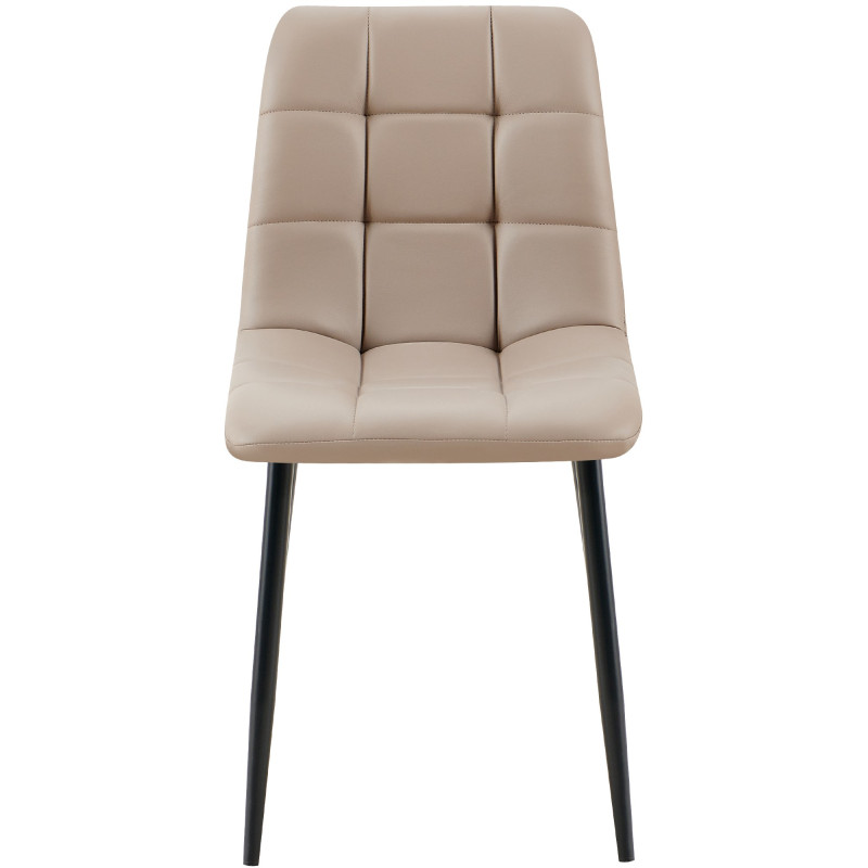 Chaise de salle à manger Antibes en similicuir | taupe