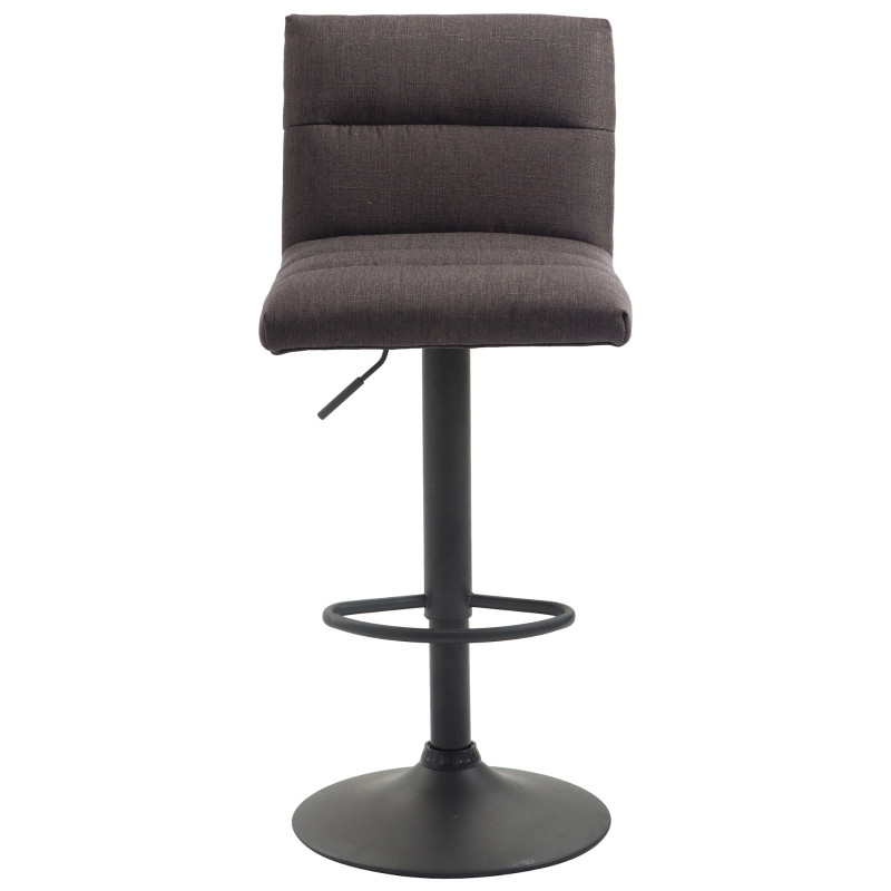 Tabouret de bar Limerick tissu noir gris foncé