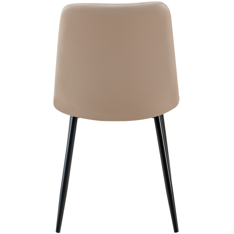 Chaise de salle à manger Antibes en similicuir | taupe