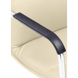 Ensemble de 2 chaises visiteurs couleur crème Seattle