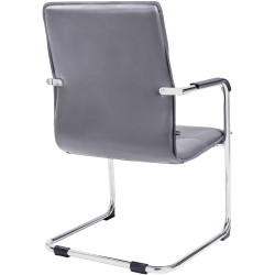 Lot de 2 chaises visiteurs Seattle gris