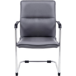 Ensemble de 2 chaises visiteurs gris Seattle