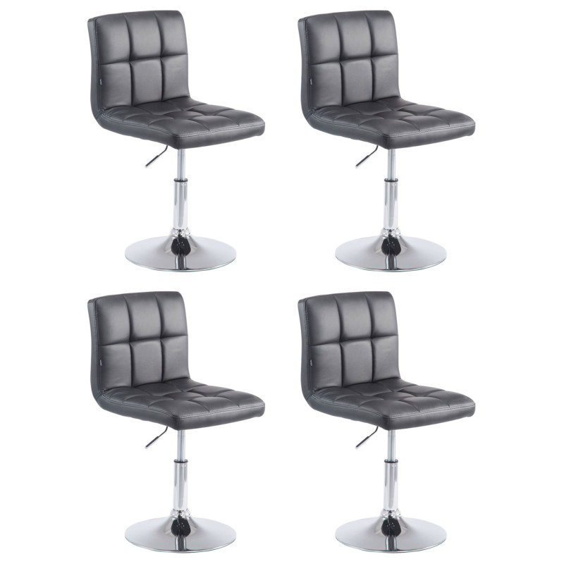 Lot de 4 chaises longues Palma V2 noir