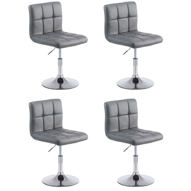 Lot de 4 chaises longues Palma V2 gris