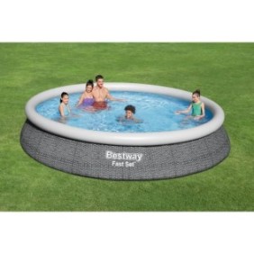 Kit Piscine hors sol autoportante BESTWAY - Fast Set™ - 457 x 84 cm - Ronde (Livrée avec une pompe et cartouche de filtration)