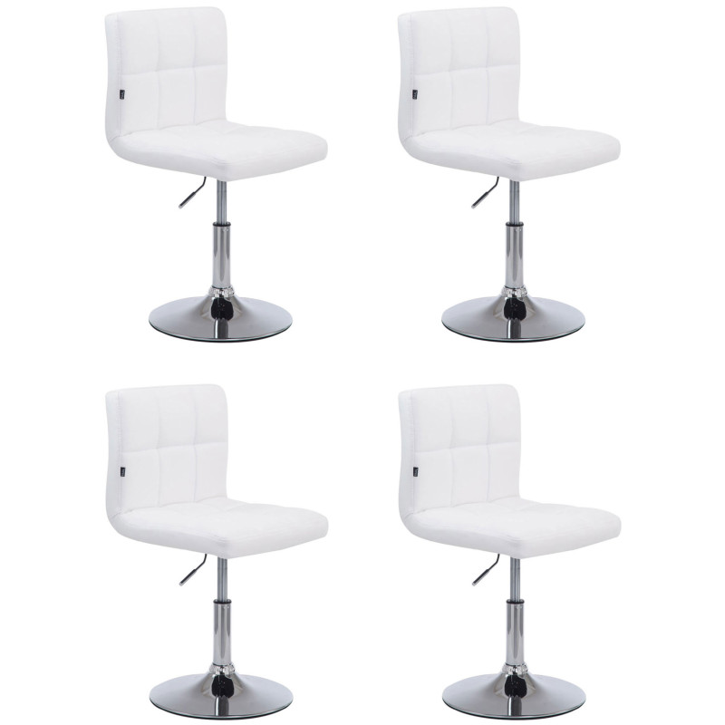 Lot de 4 chaises longues Palma V2 blanc