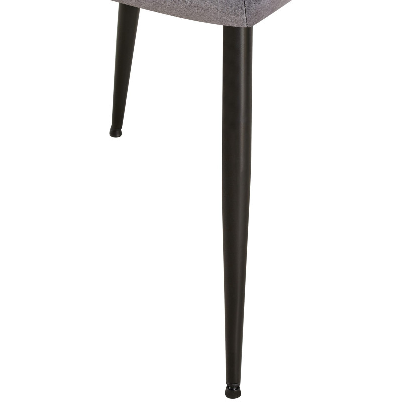 Chaise visiteur Emia velours gris