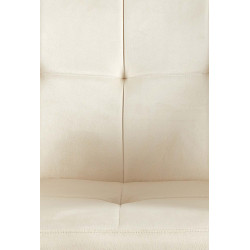 Fauteuil visiteur Emia en velours crème