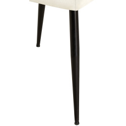 Chaise visiteur Emia velours crème