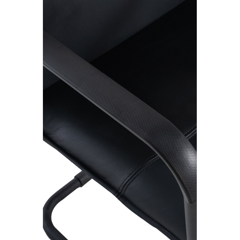 Chaise visiteur Seattle noir/noir