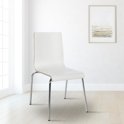 Chaise visiteur Gahanna blanche
