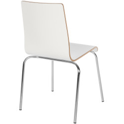Chaise visiteur Gahanna blanche