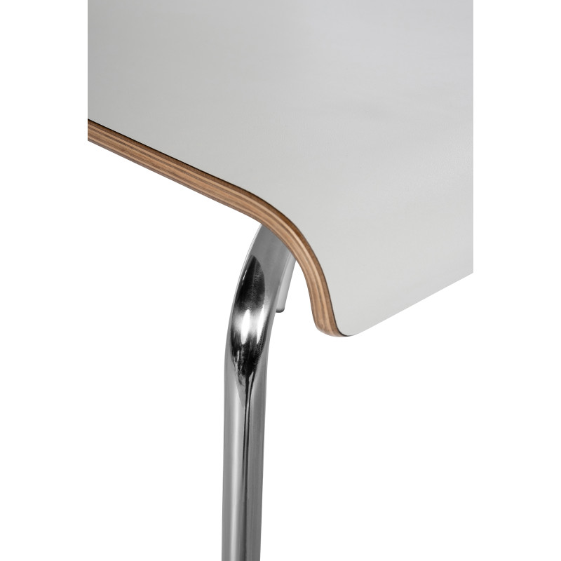 Chaise visiteur Gahanna blanche