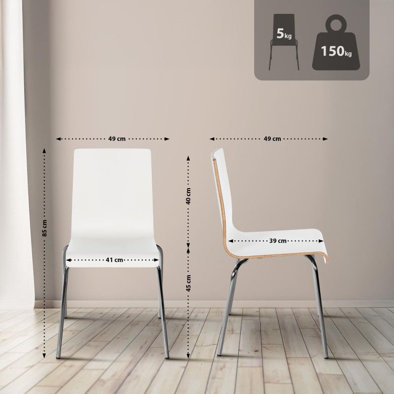 Chaise visiteur Gahanna blanche