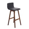 Tabouret de bar Taunus tissu noyer