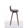 Tabouret de bar Taunus tissu noyer