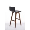 Tabouret de bar Taunus tissu noyer