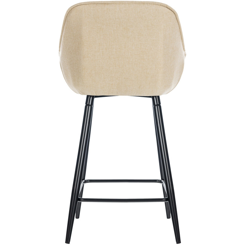 Tabouret de bar Gibson en tissu crème