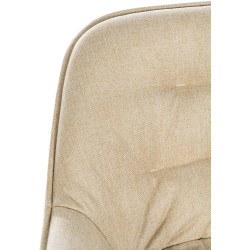 Tabouret de bar Gibson en tissu crème