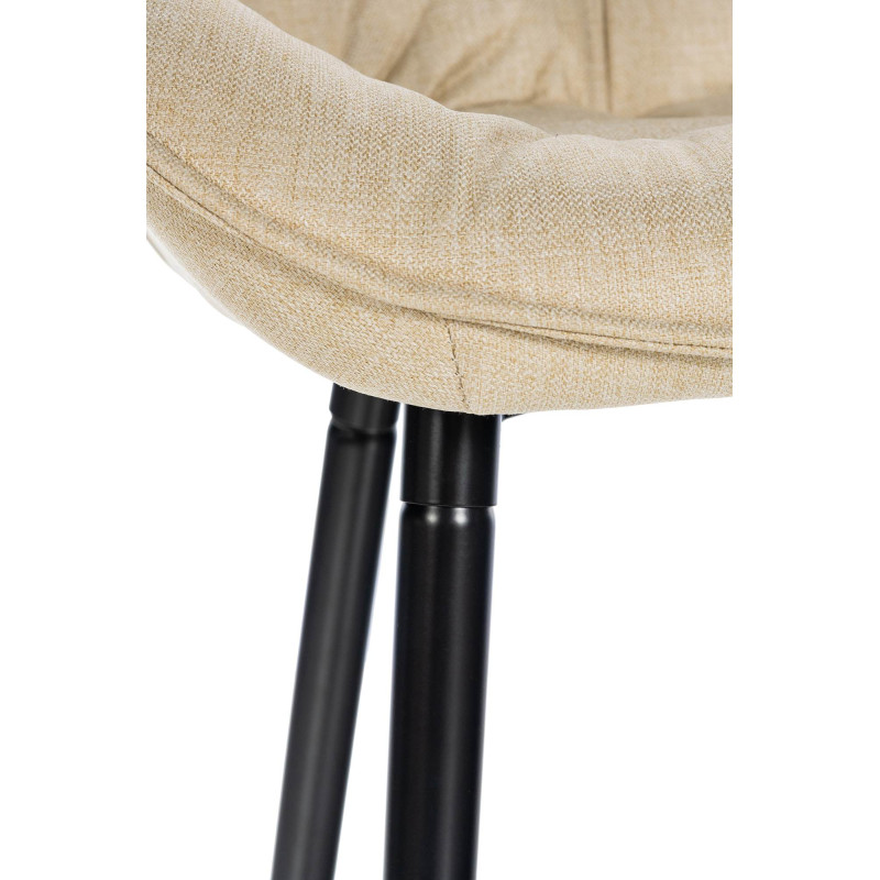 Tabouret de bar Gibson en tissu crème