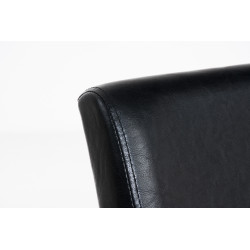 Chaise de salle à manger Ina, marron foncé/noire