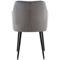 Chaise de salle à manger Monett Velvet B | gris foncé