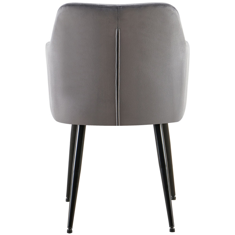 Chaise de salle à manger Monett Velvet B | gris foncé