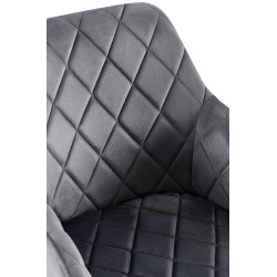 Chaise de salle à manger Monett Velvet B | gris foncé