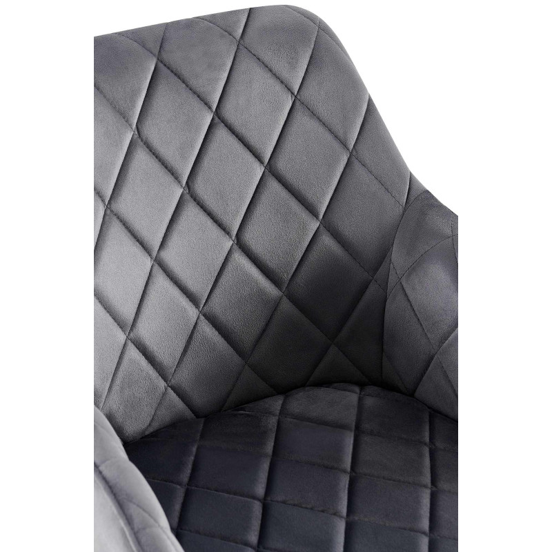 Chaise de salle à manger Monett Velvet B | gris foncé