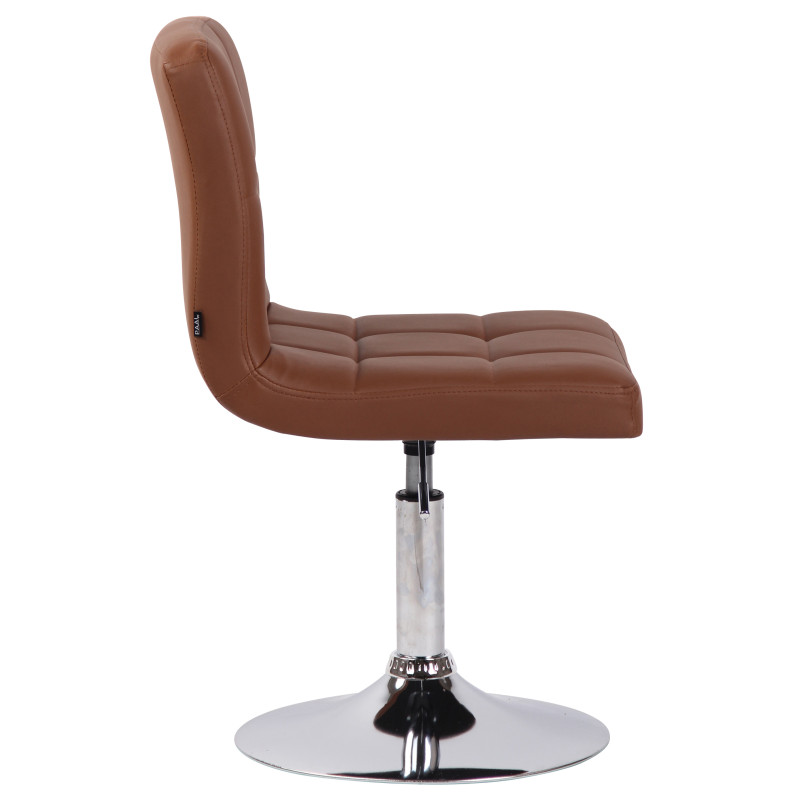 Lot de 2 chaises longues Palma V2 simili cuir marron clair