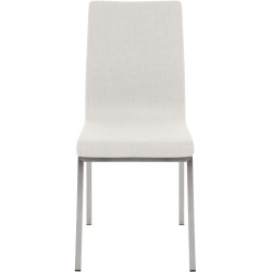 Chaise de salle à manger Colmar, tissu blanc
