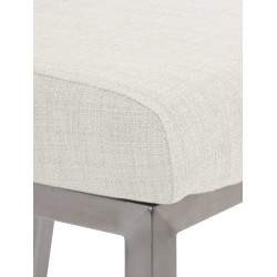 Chaise de salle à manger Colmar, tissu blanc