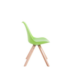 Lot de 4 chaises Toulouse simili cuir Natura Square vert