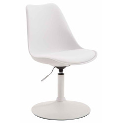 Lot de 4 chaises de salle à manger Maverick W en plastique blanc