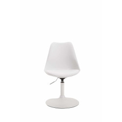 Lot de 4 chaises de salle à manger Maverick W en plastique blanc