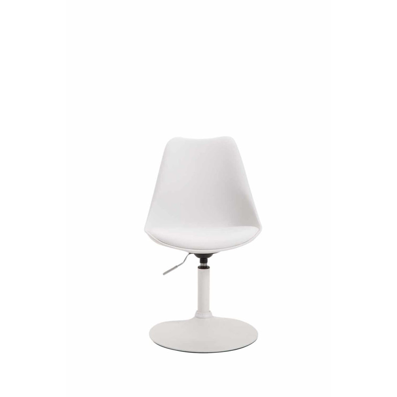 Lot de 4 chaises de salle à manger Maverick W en plastique blanc