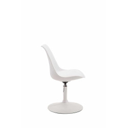 Lot de 4 chaises de salle à manger Maverick W en plastique blanc