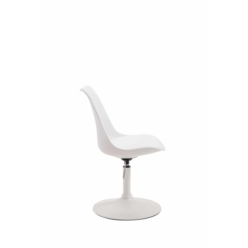 Lot de 4 chaises de salle à manger Maverick W en plastique blanc