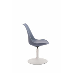 Lot de 4 chaises de salle à manger Maverick W en plastique gris