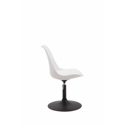 Lot de 4 chaises de salle à manger Maverick B en plastique blanc
