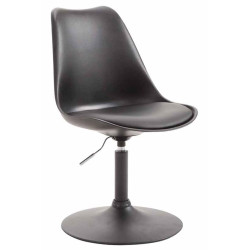 Lot de 4 chaises de salle à manger Maverick B en plastique noir