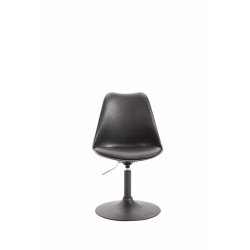 Lot de 4 chaises de salle à manger Maverick B en plastique noir