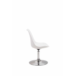 Lot de 4 chaises de salle à manger Maverick C en plastique blanc