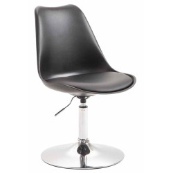 Lot de 4 chaises de salle à manger Maverick C en plastique noir